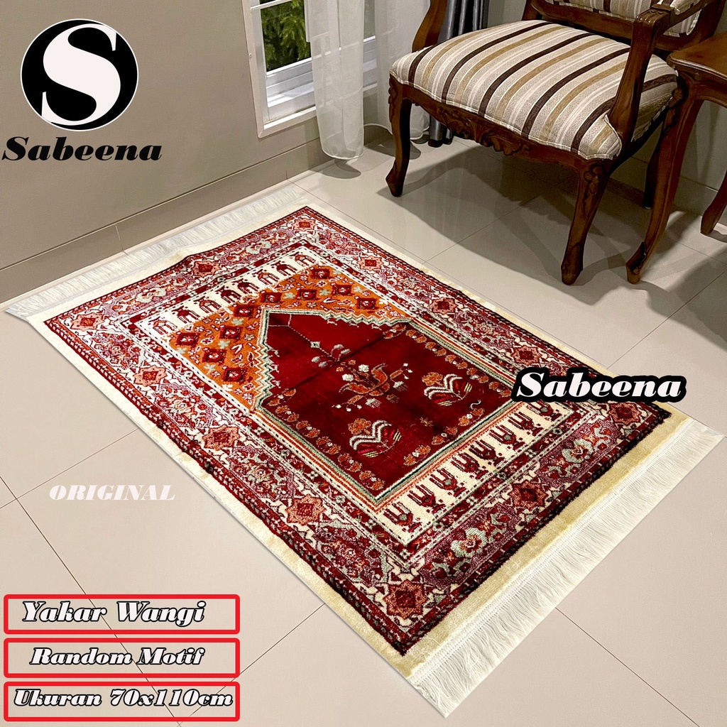 Sajadah Turkey Yakar Wangi Bulu Tebal Perlengkapan Sholat By Sabeena.Store