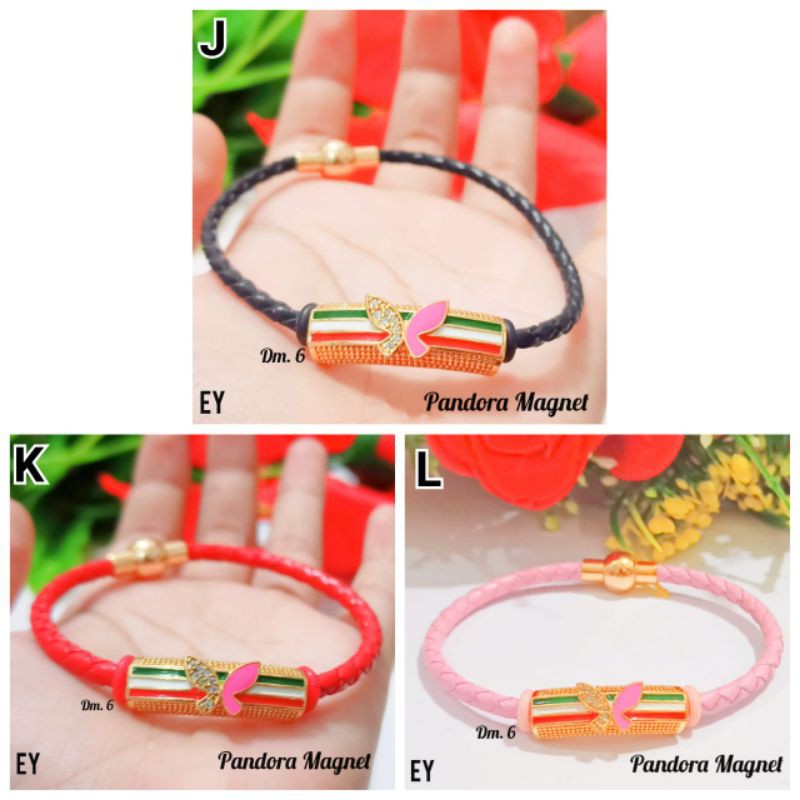 Gelang Pandora Kunci Magnet Varian Motif Perhiasan wanita Zircon (COD)