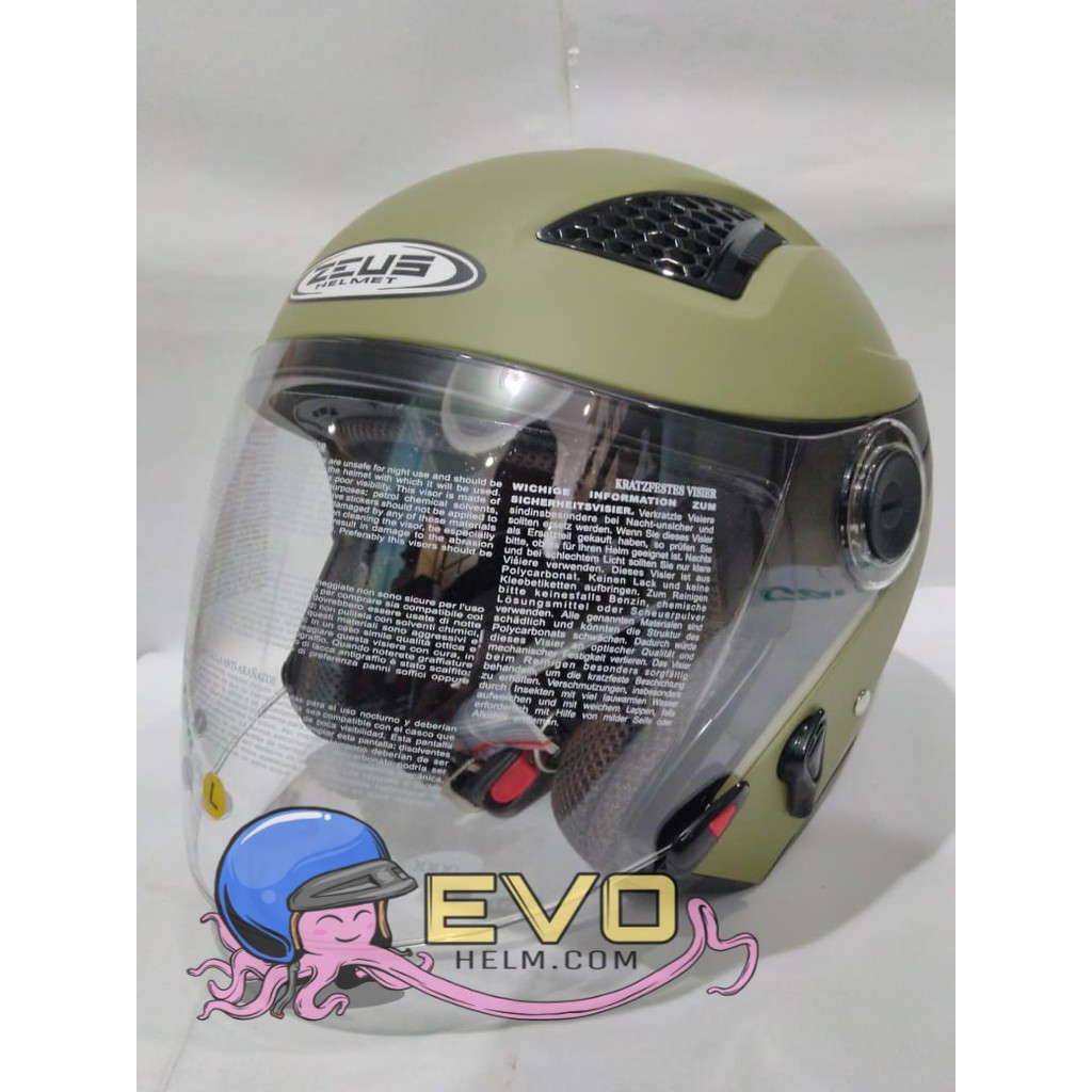 HELM ZEUS ZS - 610 SOLID OLIVE GREEN