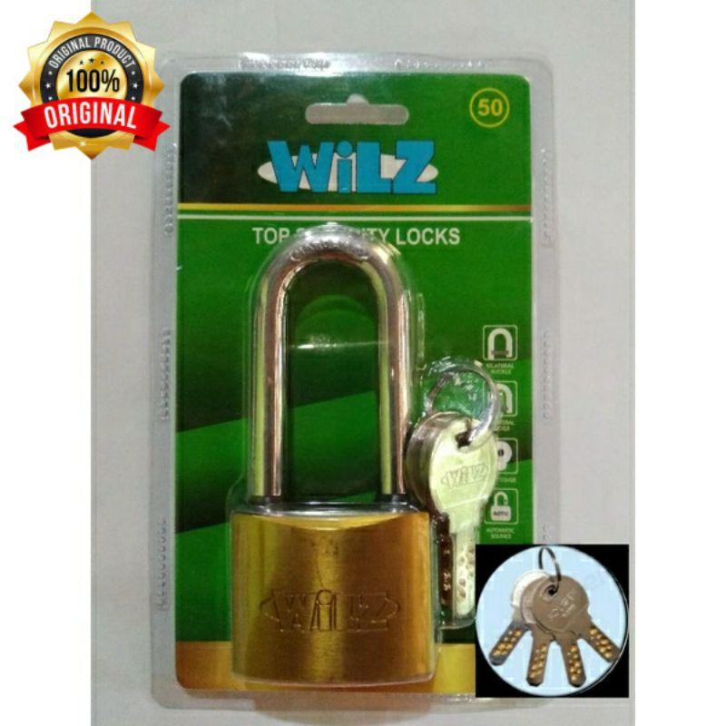 Gembok WILZ Panjang 50 mm | TOP SECURITY LOCK computer key