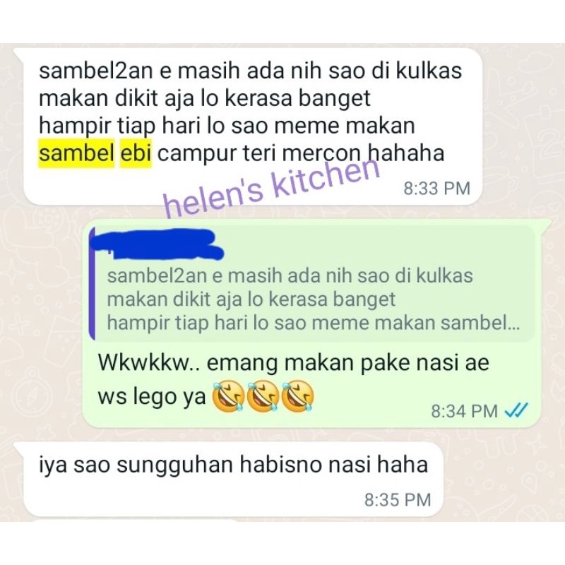 sambal ebi kering garing khas pontianak pedas nagih helen kitchen helen's kitchen