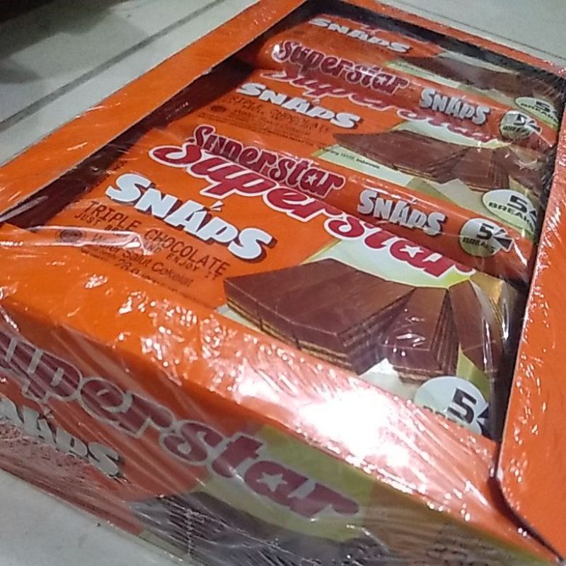 Super Star Snaps Wafer Salut Coklat 1 pack ( 12 bks ) 336 gr