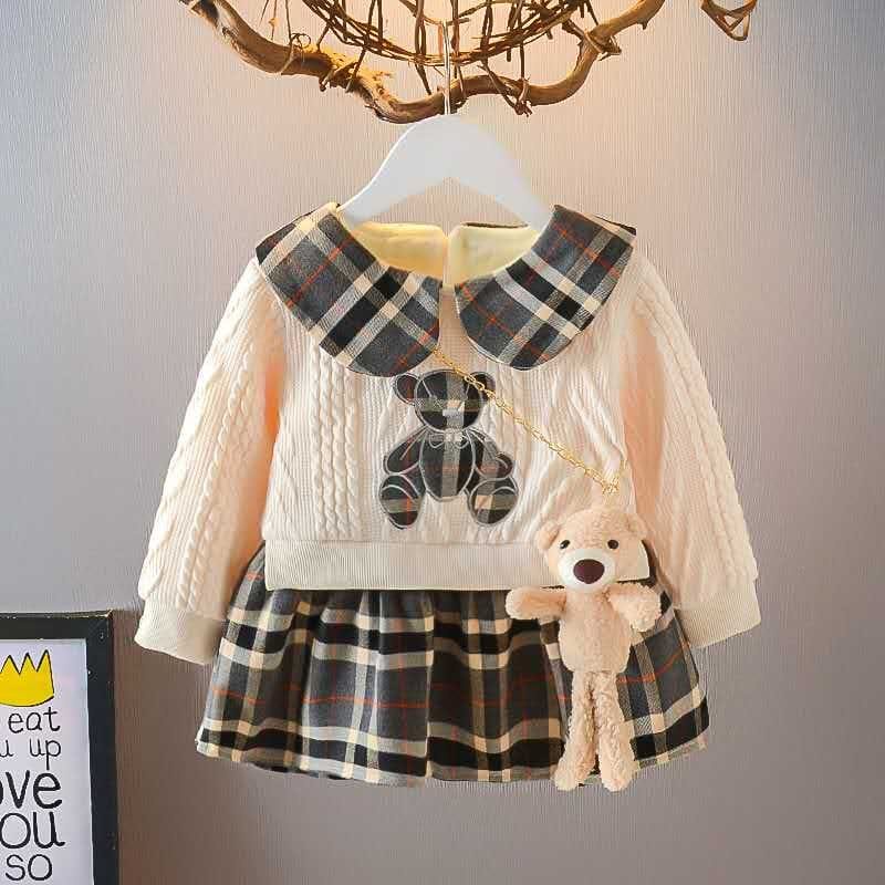 LittleAaron DRESS TOKYO BEAR EBV Baju Dress Anak Perempuan Import