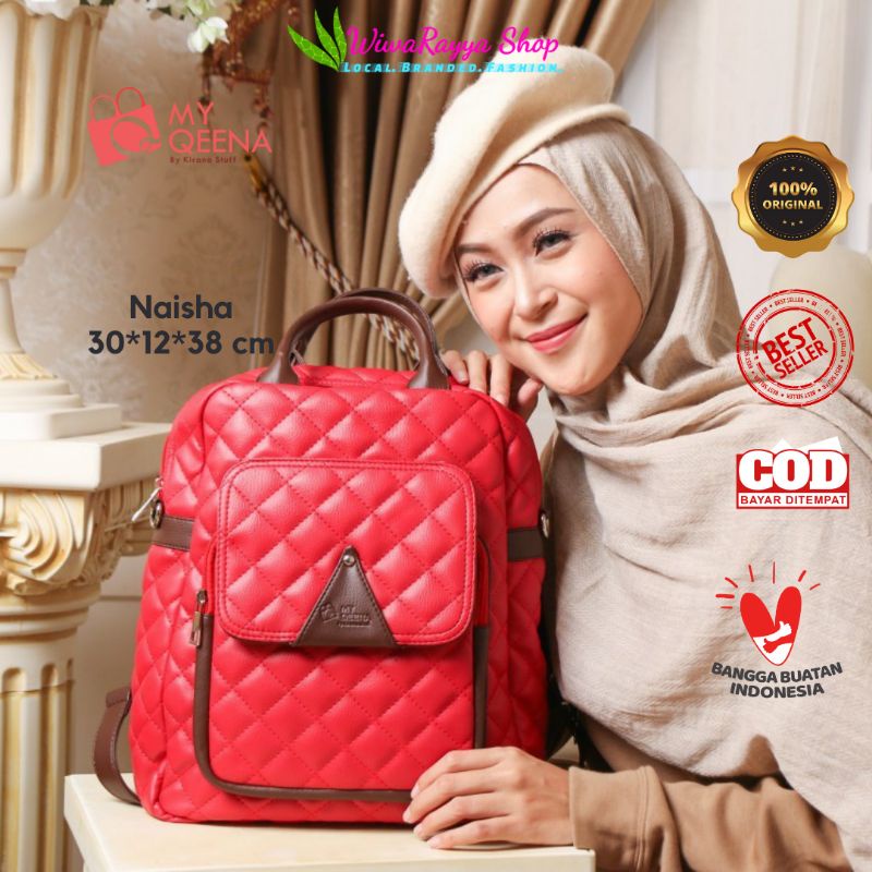 Tas Ransel Wanita Naisha My Qeena by Kirana Stuff Bahan Super Awet
