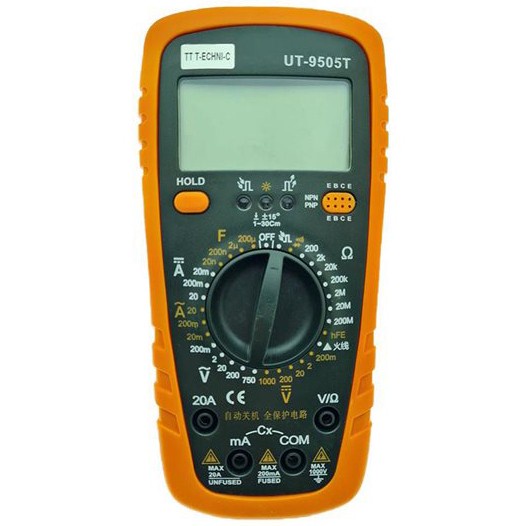 GES Digital Multimeter AC/DC Voltage Tester - UT-9505T - Orange