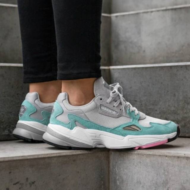 adidas falcon grey one easy green