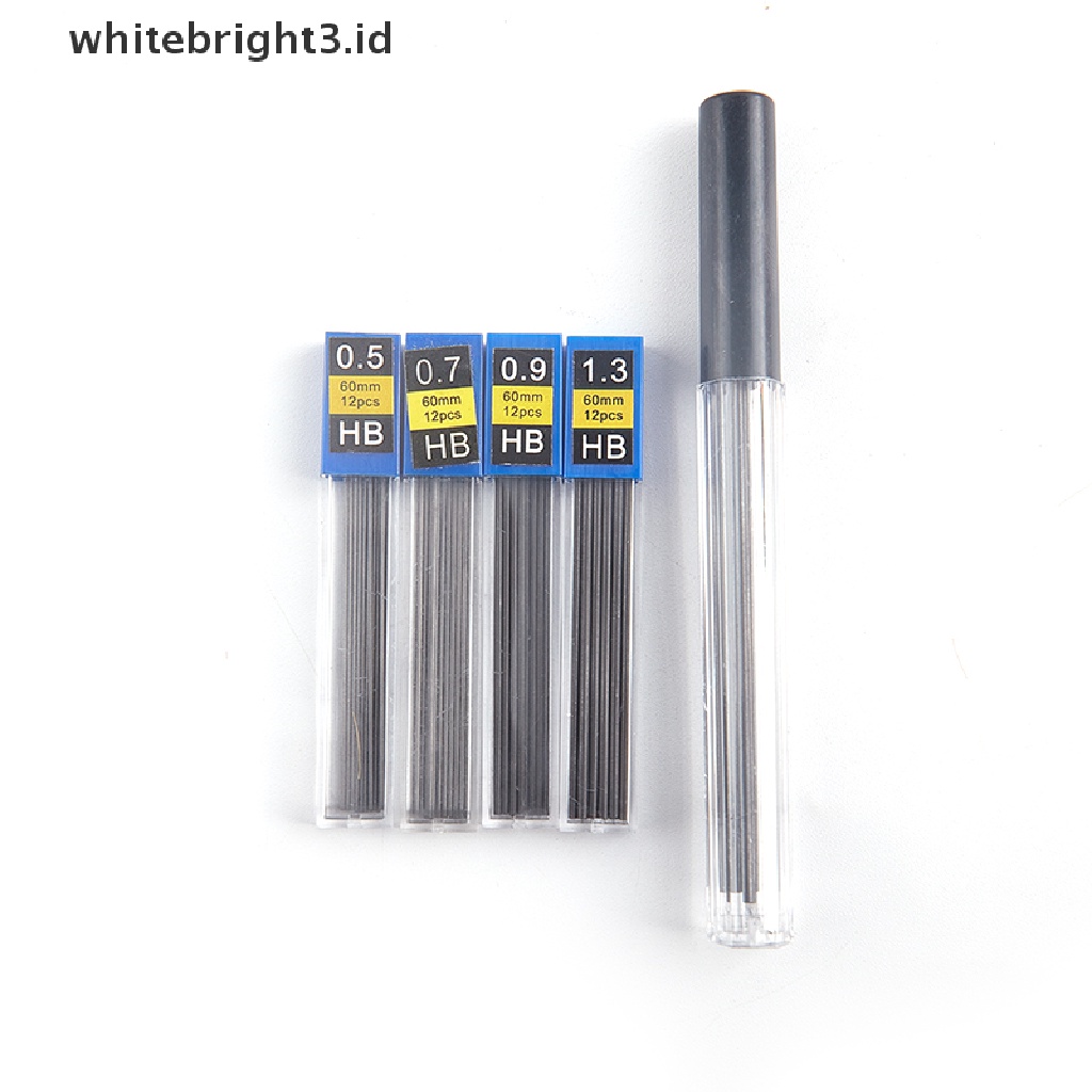 (whitebright3.id) Pensil Mekanik Otomatis 0.5 / 0.7 / 0.9 / 1.3 / 2.0mm Bahan Metal