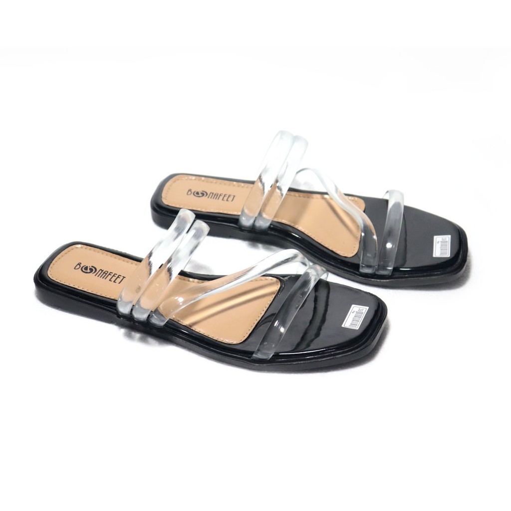 sbm_store - Bonafeet Sandals Wanita Flat Mika Jelly Transparan