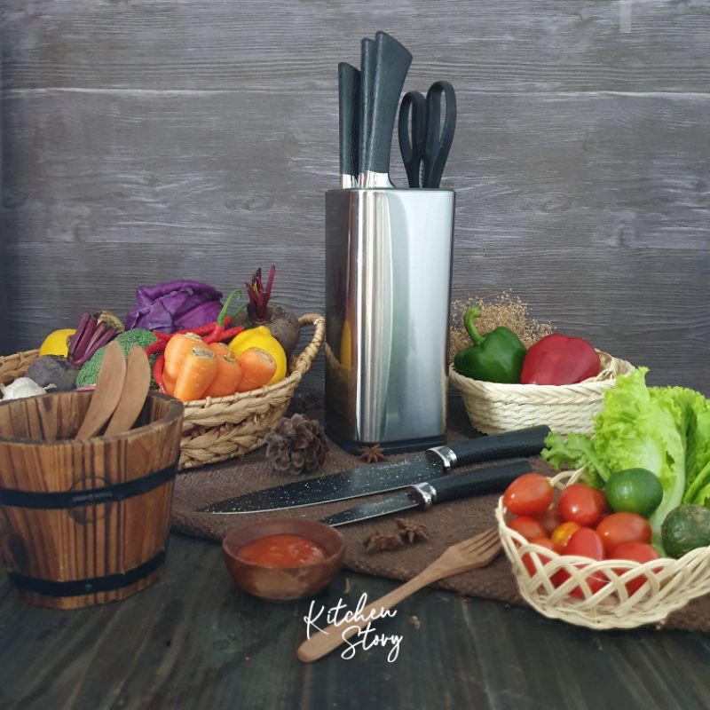 IDEALIFE Type IL - 160S Knife set / pisau set tajam / pisau set idealife / pisau dapur / pisau buah