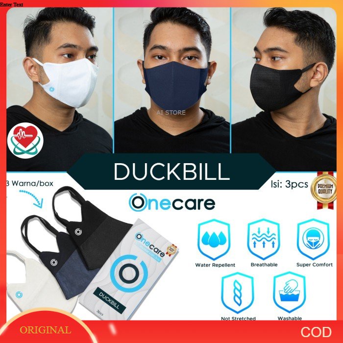 MASKER KAIN DUCKBILL 3 LAPIS DUCKBILL MASK ONE CARE ISI 3PCS