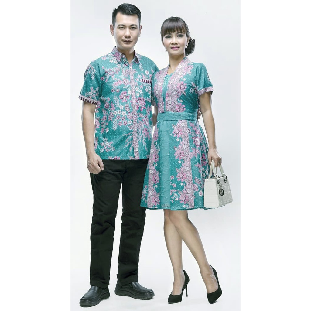 Batik Couple / Batik Couple Keluarga / Batik Keluarga /Batik Jumbo /Batik Couple KD Melati Hijau