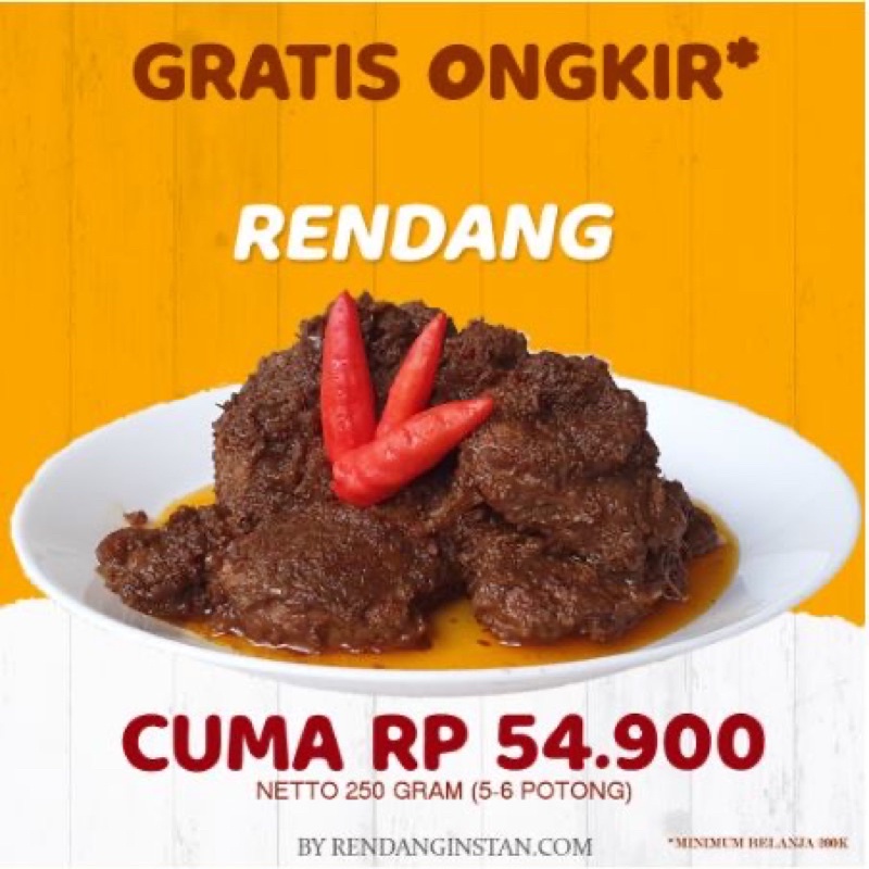 

Rendang Daging Sapi Maknyus 250gr by Rendanginstant