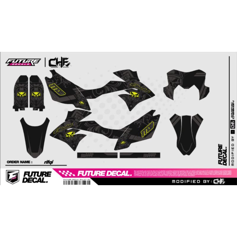 DECAL KLX BF / D TREKER GLOSY