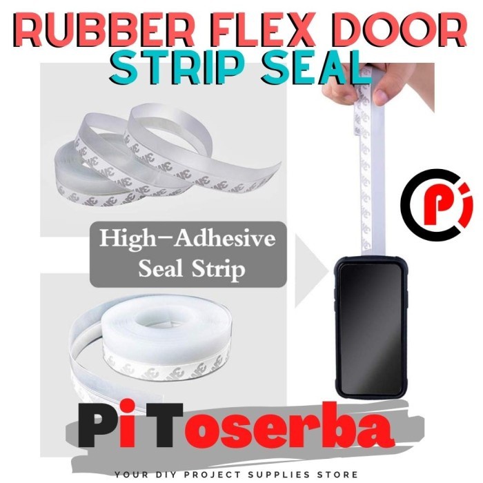 Lakban Rubber Flex Door Seal Strip Bottom Waterproof Panjang 5M