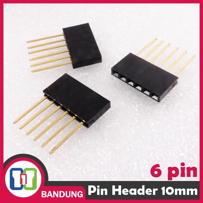 Pin Header Female 6 6p 10mm Long Stackable For Arduino Uno Mega