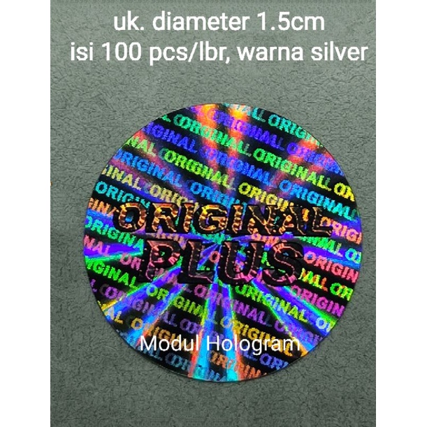 

Stiker hologram Original Plus New Silver