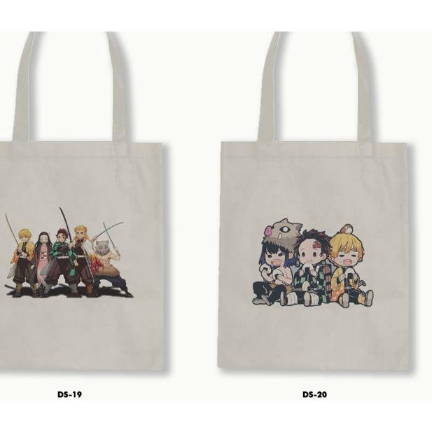 TOTE BAG BLACU - ANIME DEMON SLAYER .01 - DS-11