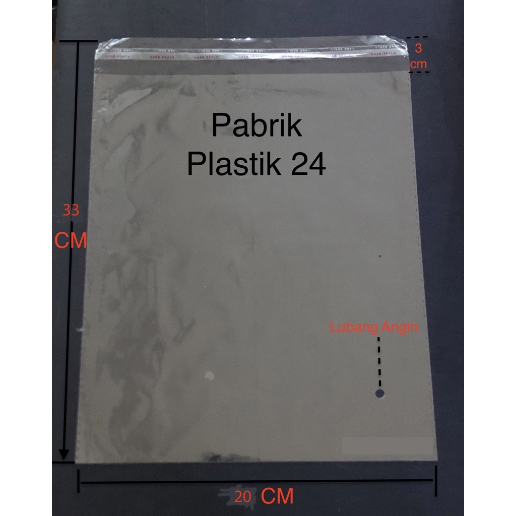 PLASTIK OPP BAJU 20x30 -per 100pcs