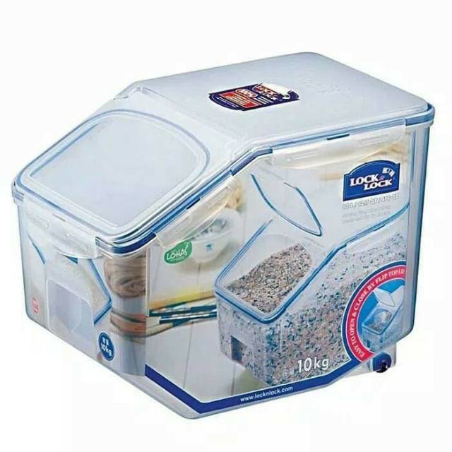 lock And lock rice bucket Lock &amp; lock tempat penyimpan beras, rice box 10kg lock n lock