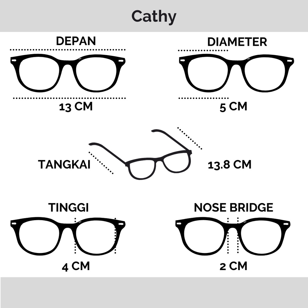 Flavia Eyewear - Kacamata Cathy Cat Eye Acetat (custom minus, photochromic, blueray, bluechromic dan photobrown)