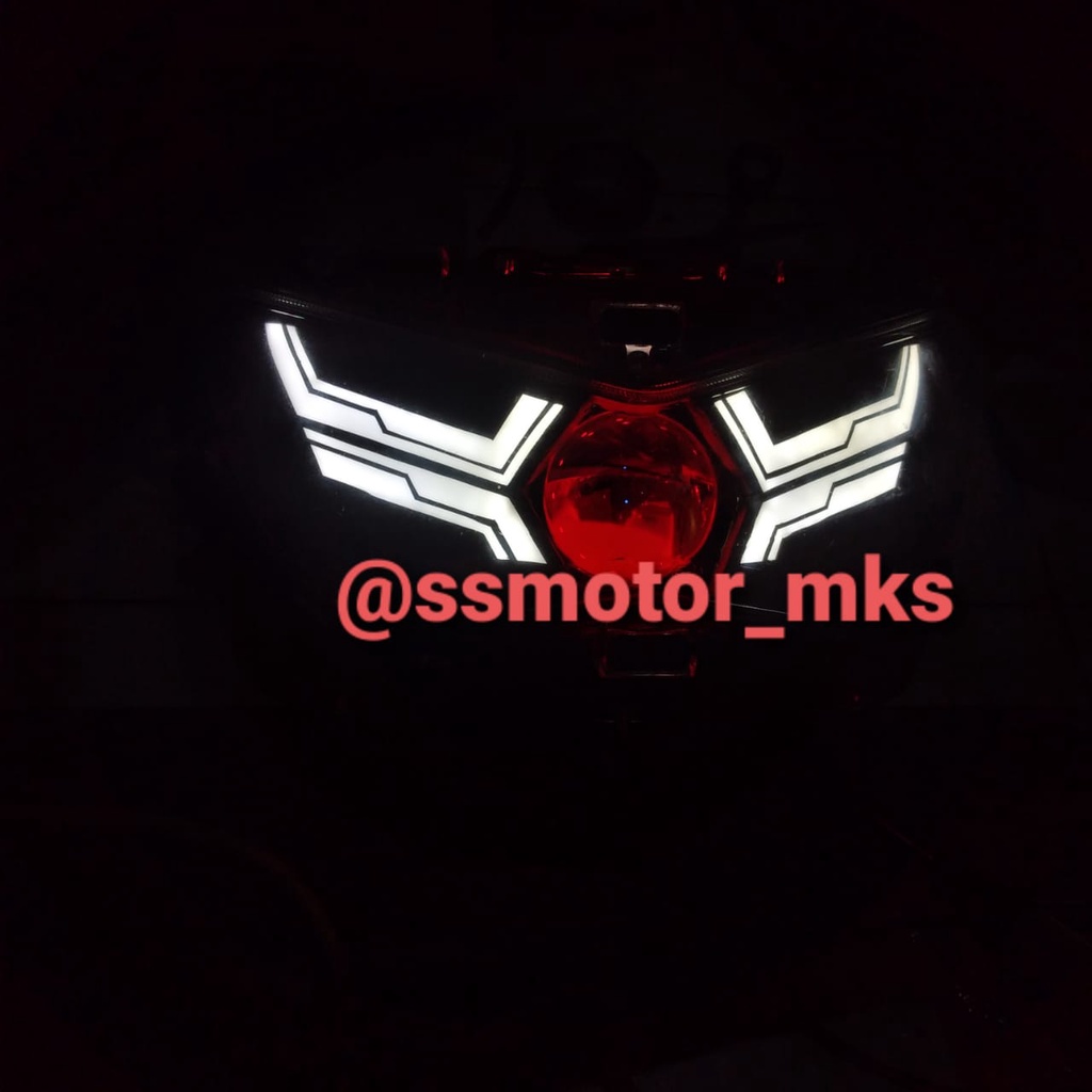 HEADLAMP LAMPU DEPAN CUSTOM PROJIE BILED VAHID, TURB SE NON LASER UPGRADE 60WATT, TURBO SE DOUBLE LA