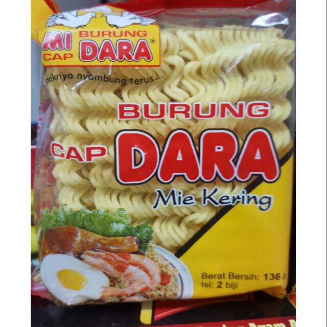 Burung Dara Mie Kering 136 Gram Warna Merah