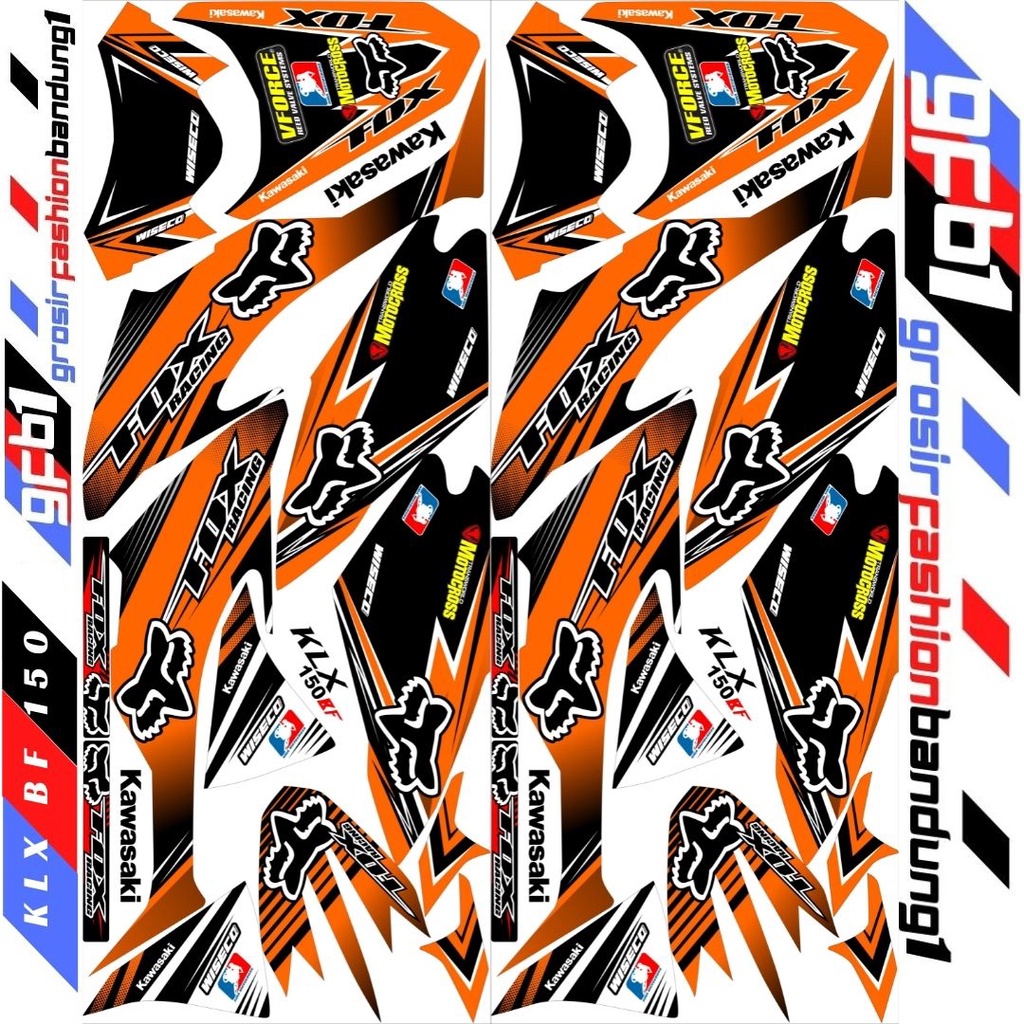 Decal Motorcross Trail Adventure KLX BF 150 Vriasi Fox