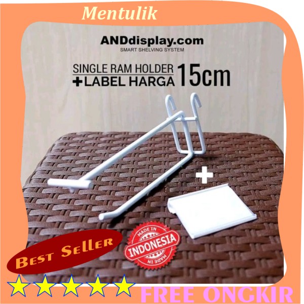 

LIMITED EDITION!!! SINGLE RAM HOLDER 15 CM PLUS LABEL HARGA 6CM CANTOLAN GANTUNGAN PRICE TAG