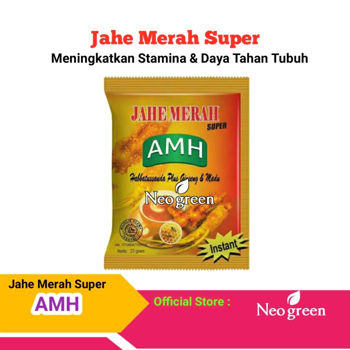 

tradisional-minuman- jahe merah amh renceng 12 sachet,untuk imunitas -minuman-tradisional.