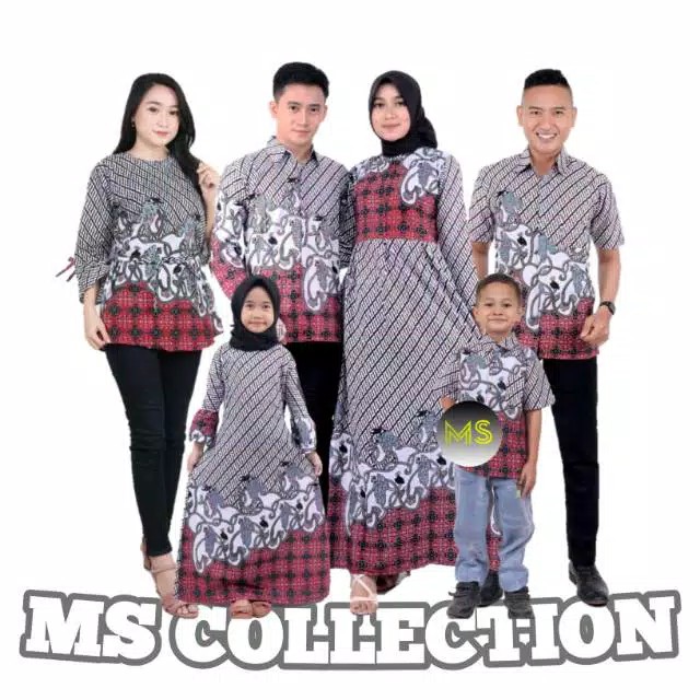 Bebas Pilih Baju Couple Batik Couple Keluarga Sania Ruffle Ori Ndoro Jowi Dnt