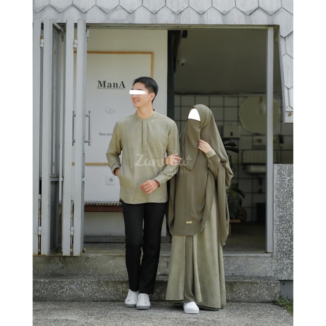 zanel ied series by Zanuba hijab | couple zanel Zanuba | gamis set couple | Zanuba hijab