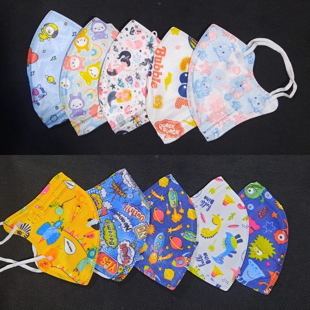 Masker Anak Pro KN95 Mouson 5D 5 Ply ,Masker KN 95 Anak Mouson 5D