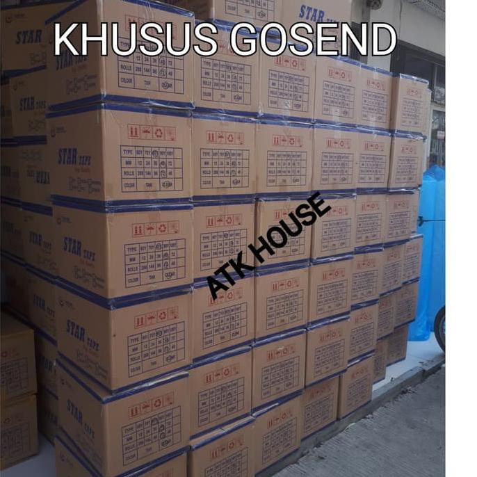 

GROSIR OPP Lakban Bening Coklat STAR 2inc 45mm55yard DUS@72/Plakban CUCI GUDANG
