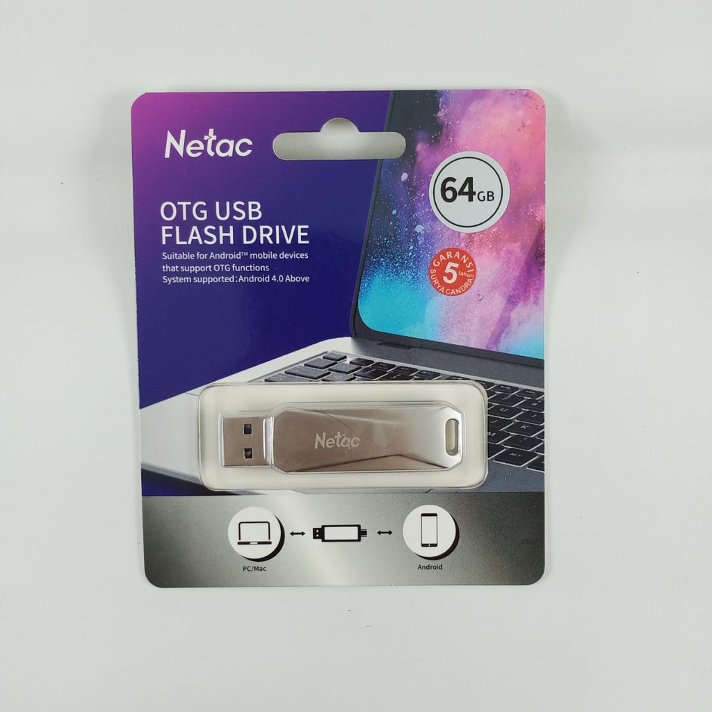 FD NETAC 64GB OTG TIPE-C U782 ORIGINAL