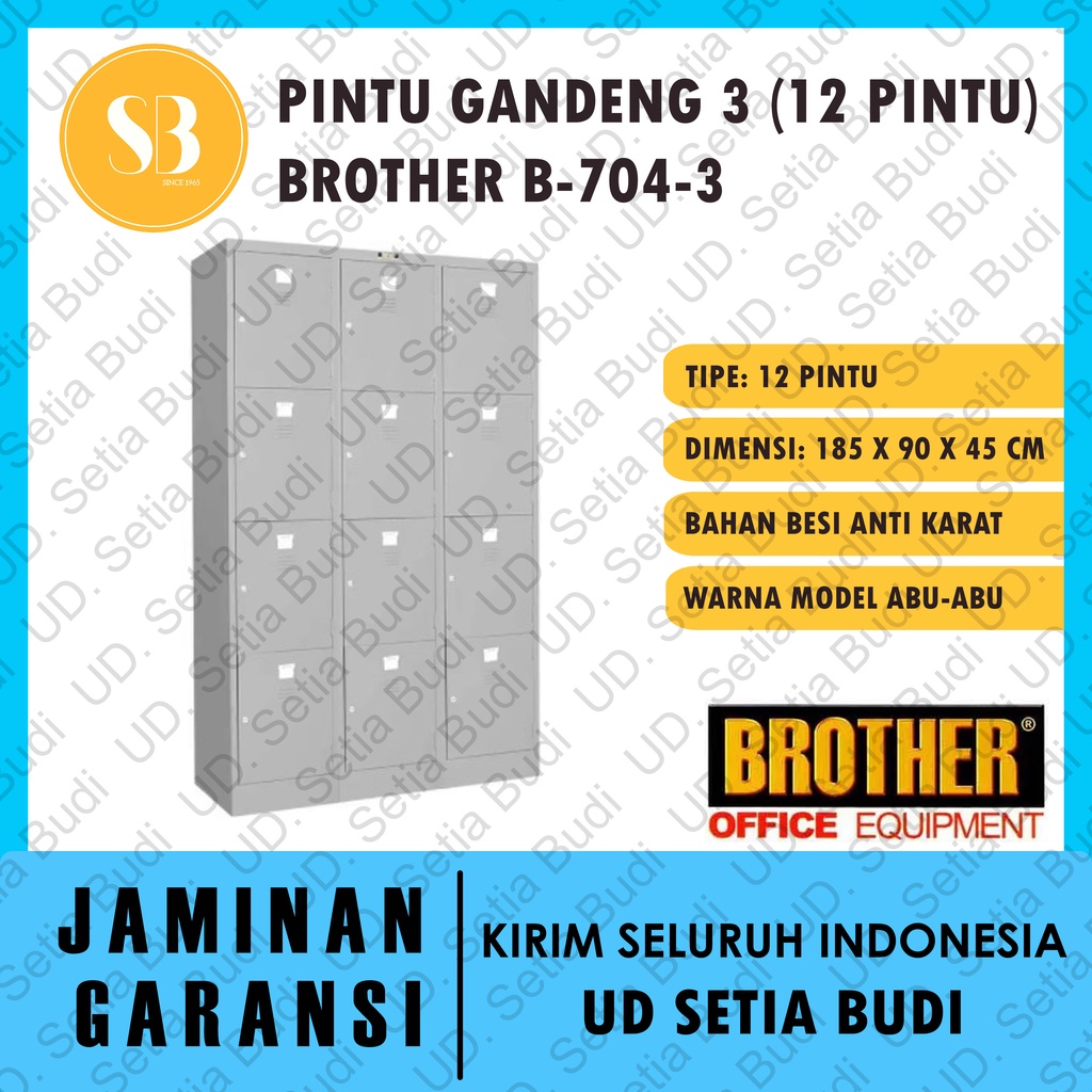 

Loker Pintu Lemari Locker (12 Pintu) Brother B-704-3