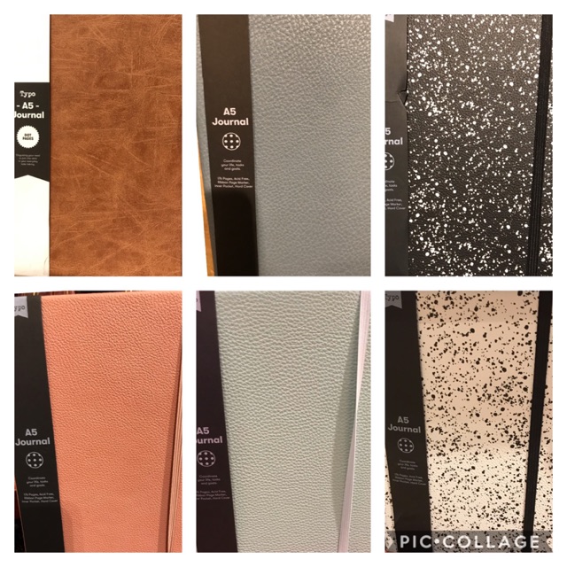 

Dotted Pages Typo A5 Notebook Leather Journal Notes Kulit Agenda Black Brown Pink Tosca White