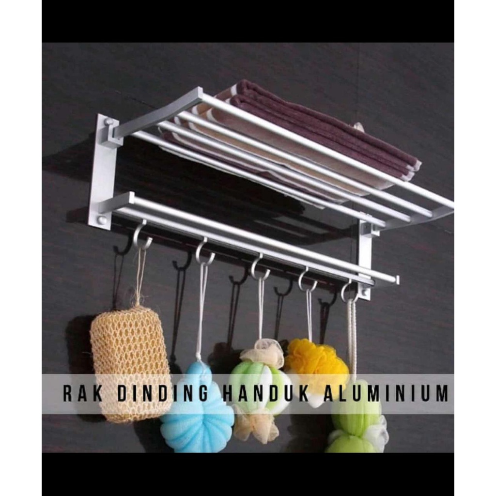 Rak Handuk Gantungan Handuk Jemuran Handuk Stainless Steel Ukuran 56.5 x 19 x 14 cm