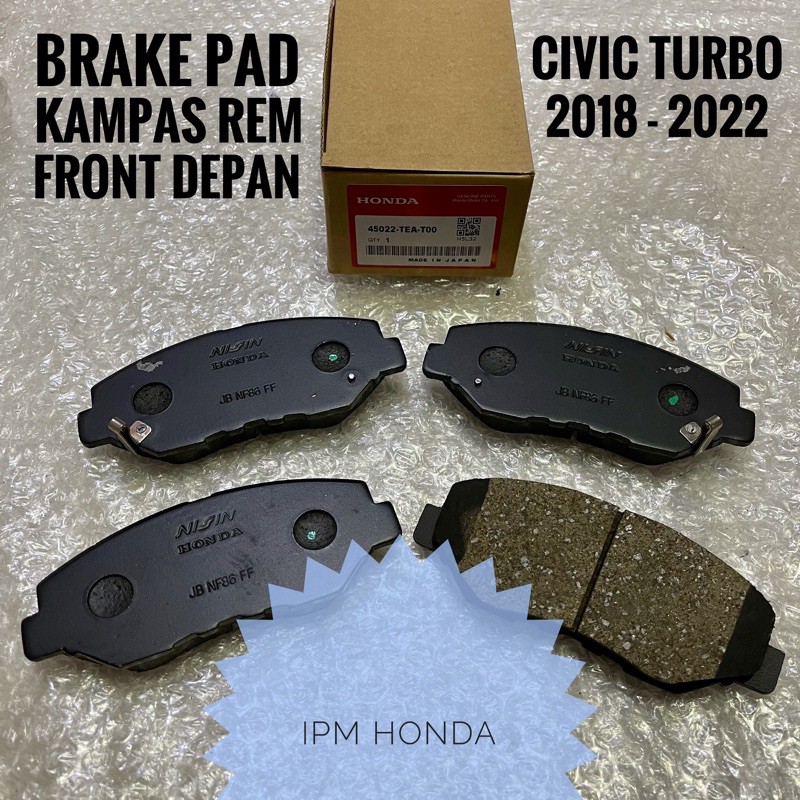 Brake Pad Kampas Rem Depan Honda Civic Turbo 2016 2017 2018 2019 2020 2021 45022 TEA