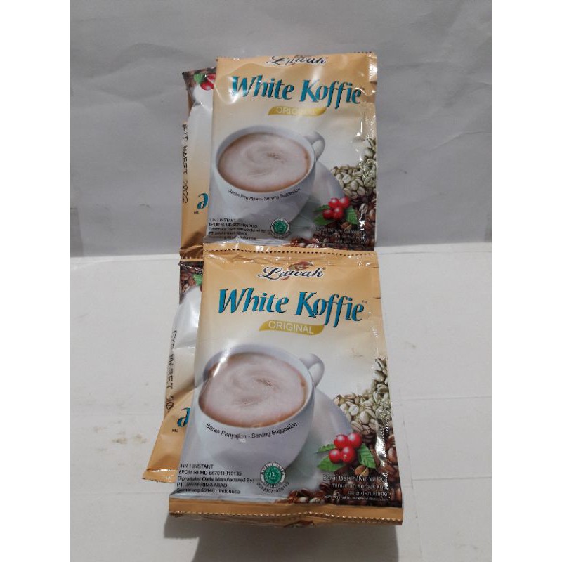 

kopi luwak white koffie sachet 20g 1renceng(isi 10pcs)