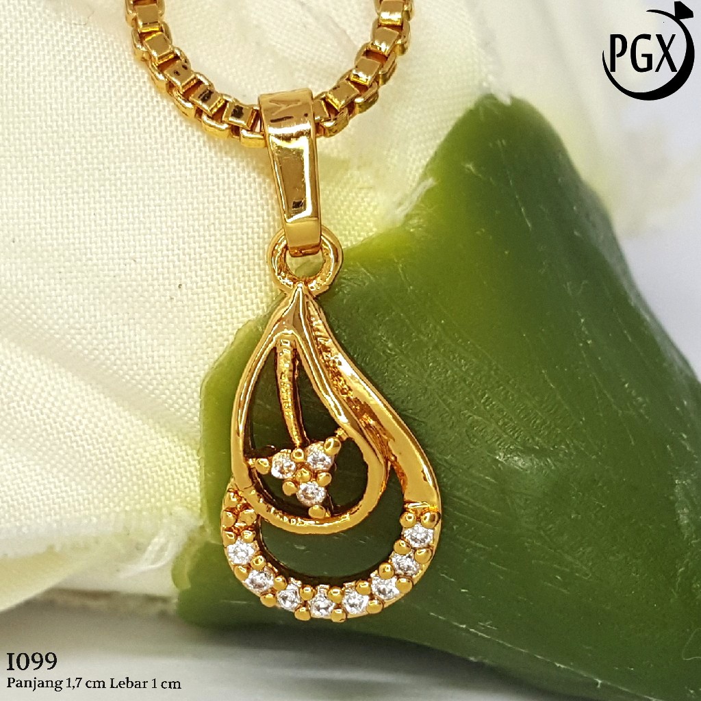 PGX Liontin Kalung Xuping Wanita Aksesoris Fashion Perhiasan Lapis Emas  - I099