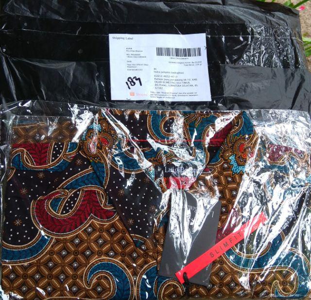 Odza Baju Batik Premium Pria Lengan Panjang Slim Fit Batarakala
