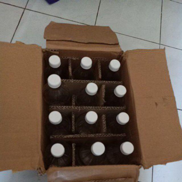 Botol Kaca Bening 500ml - Cuka Apel(6 Pcs)