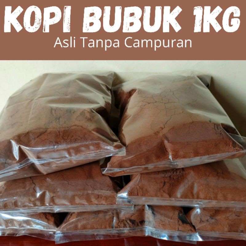 

KOPI BUBUK ROBUSTA KUALITAS PREMIUM MURNI TIDAK CAMPURAN KEMASAN 1KG ASLI LERENG GUNUNG KAWI BLITAR KOPI BUBUK KHAS BLITAR