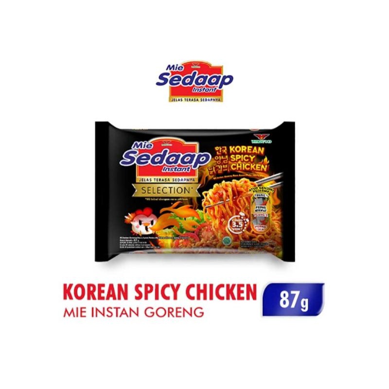 

Sedaap Mie Instant Goreng Selection Korean Spicy Chicken 87 g