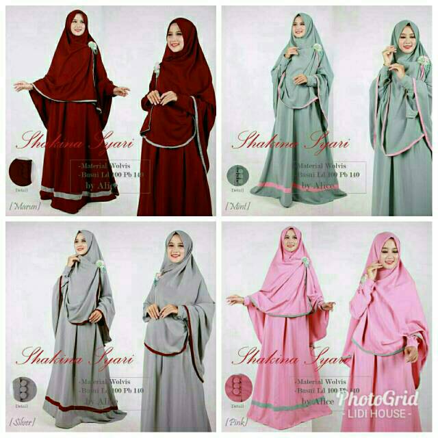 SHAKINA SYARI GAMIS  SET JILBAB UKURAN  XL FASHION 