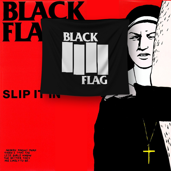 BENDERA BAND AMERICAN PUNK ROCK BLACK FLAG POSTER KAIN