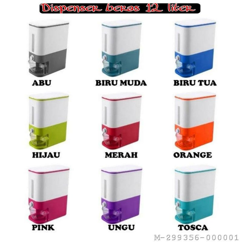 PERLENGKAPAN DAPUR DISPENSER BERAS VYRJ-680Variasi：Pink, Merah, Biru muda, Ungu, Hijau
(Silakan meng