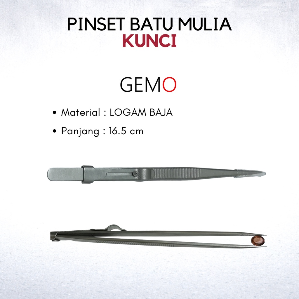 Pinset Penjepit Batu Mulia Akik  Intan Berlian Diamond / Gemstone Tweezer cocok untuk Toko Emas Perhiasan