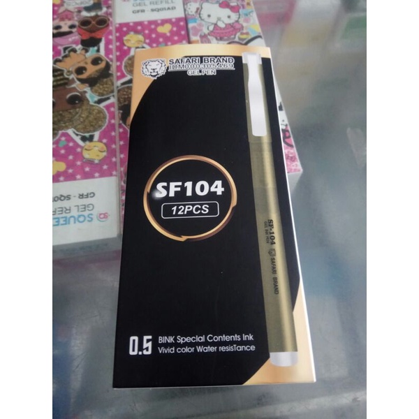 

pulpen gel body warna gold&silver
