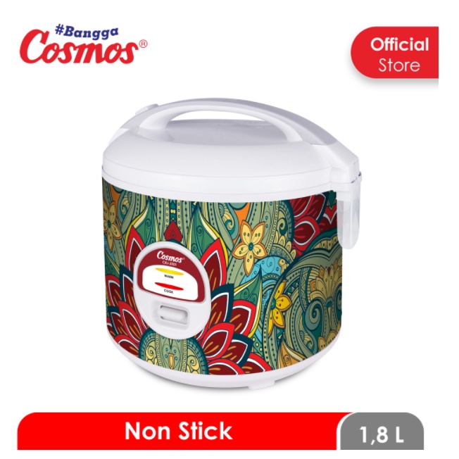 Rice Cooker Magic Com Cosmos Anti Lengket Kapasitas 1.8 Liter CRJ 3301 / CRJ3301